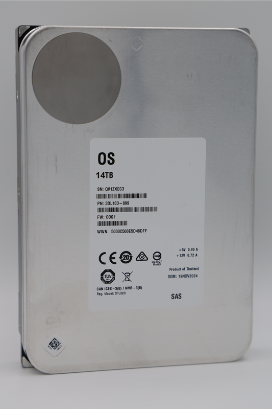 14 TB SAS 3,5" Enterprise White Label Hard Drive - XX14000NM002G