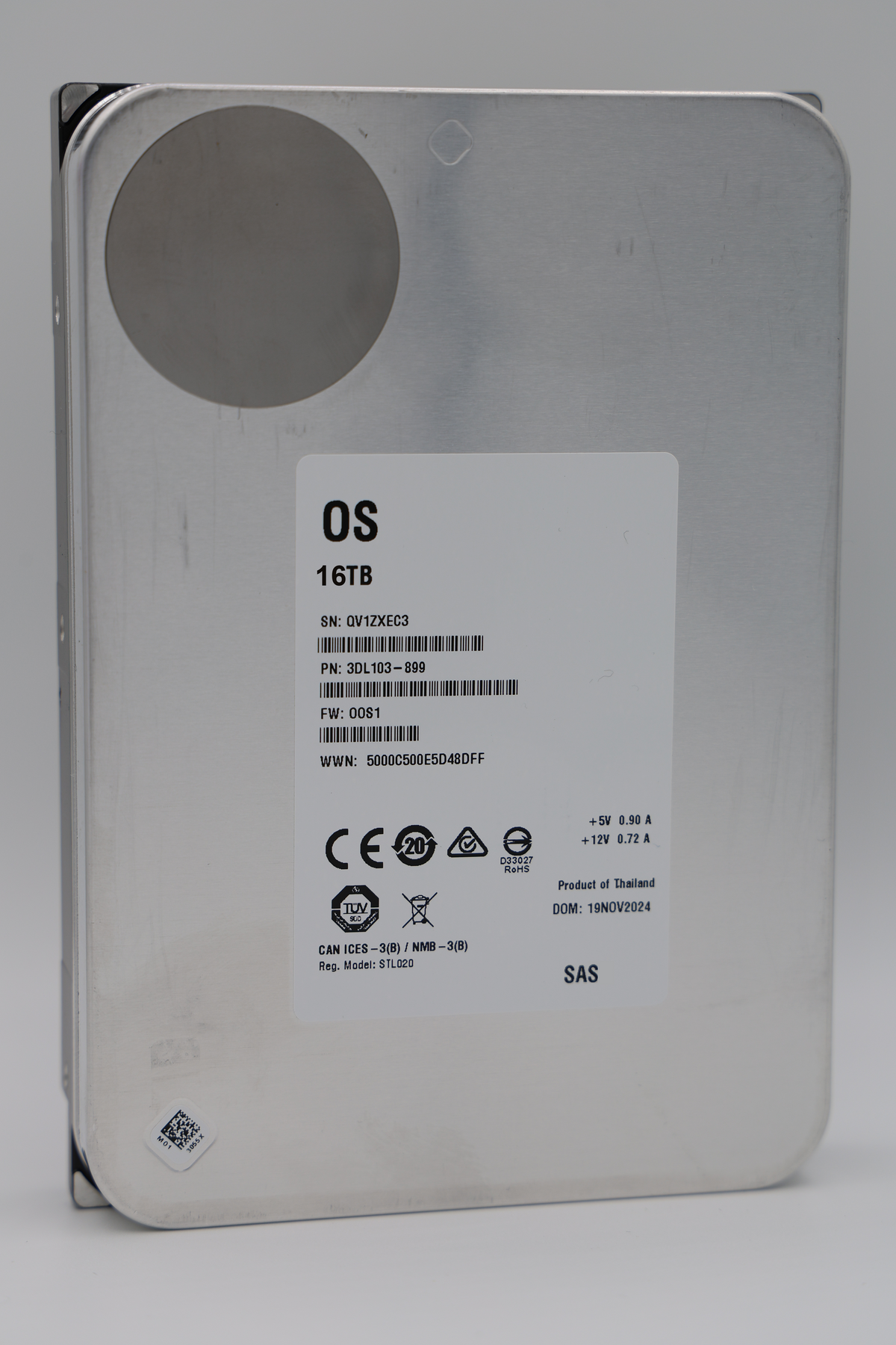16 TB SAS 3,5” Enterprise White Label Hard Drive - XX16000NM004J ...