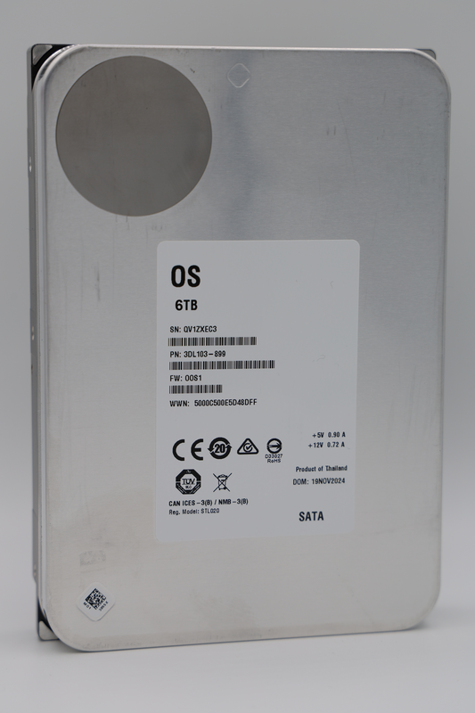 6 TB SATA 3,5" Enterprise White Label Hard Drive - XX6000NM000D