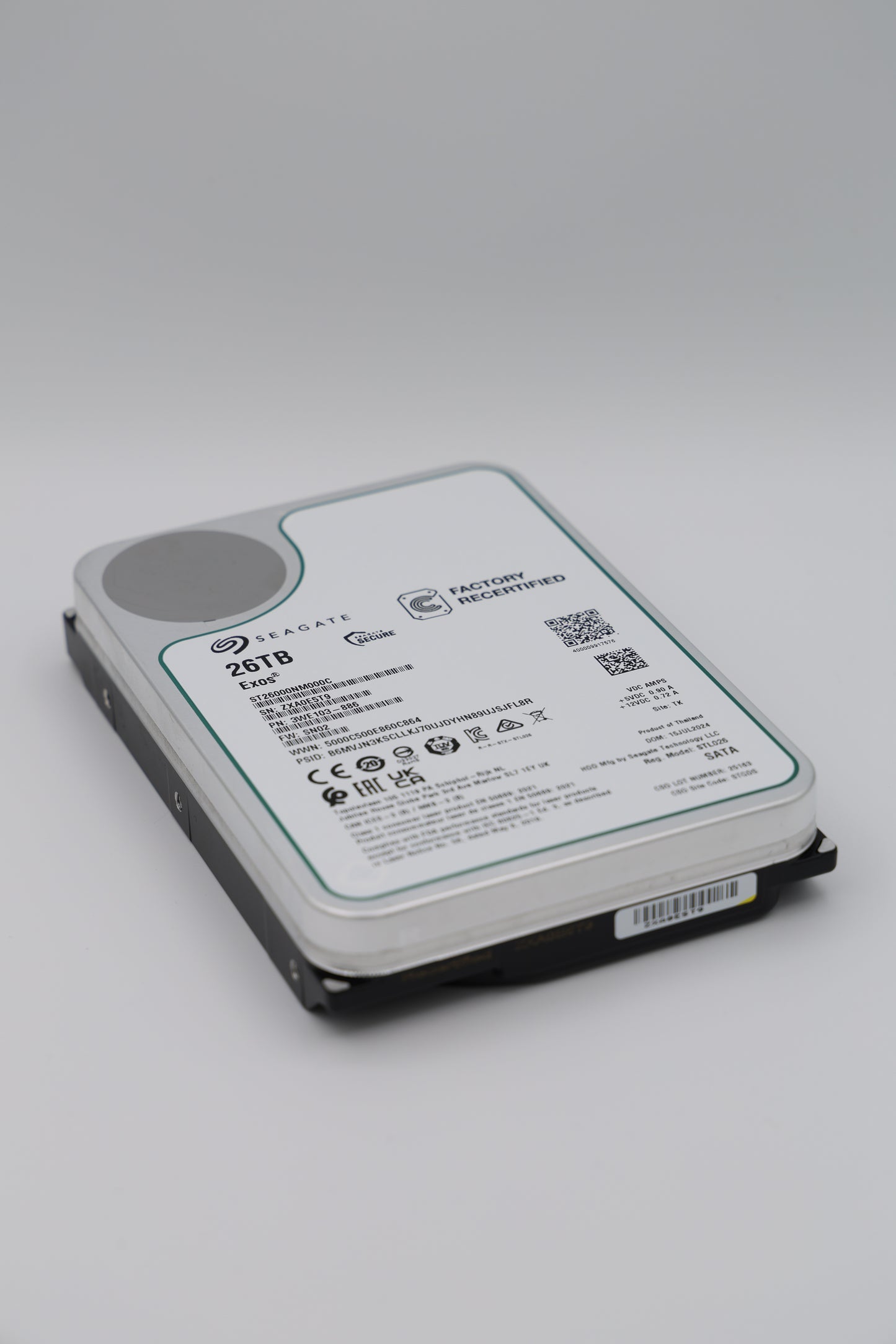 Seagate Exos 26 TB SATA Recertified Hard Drive