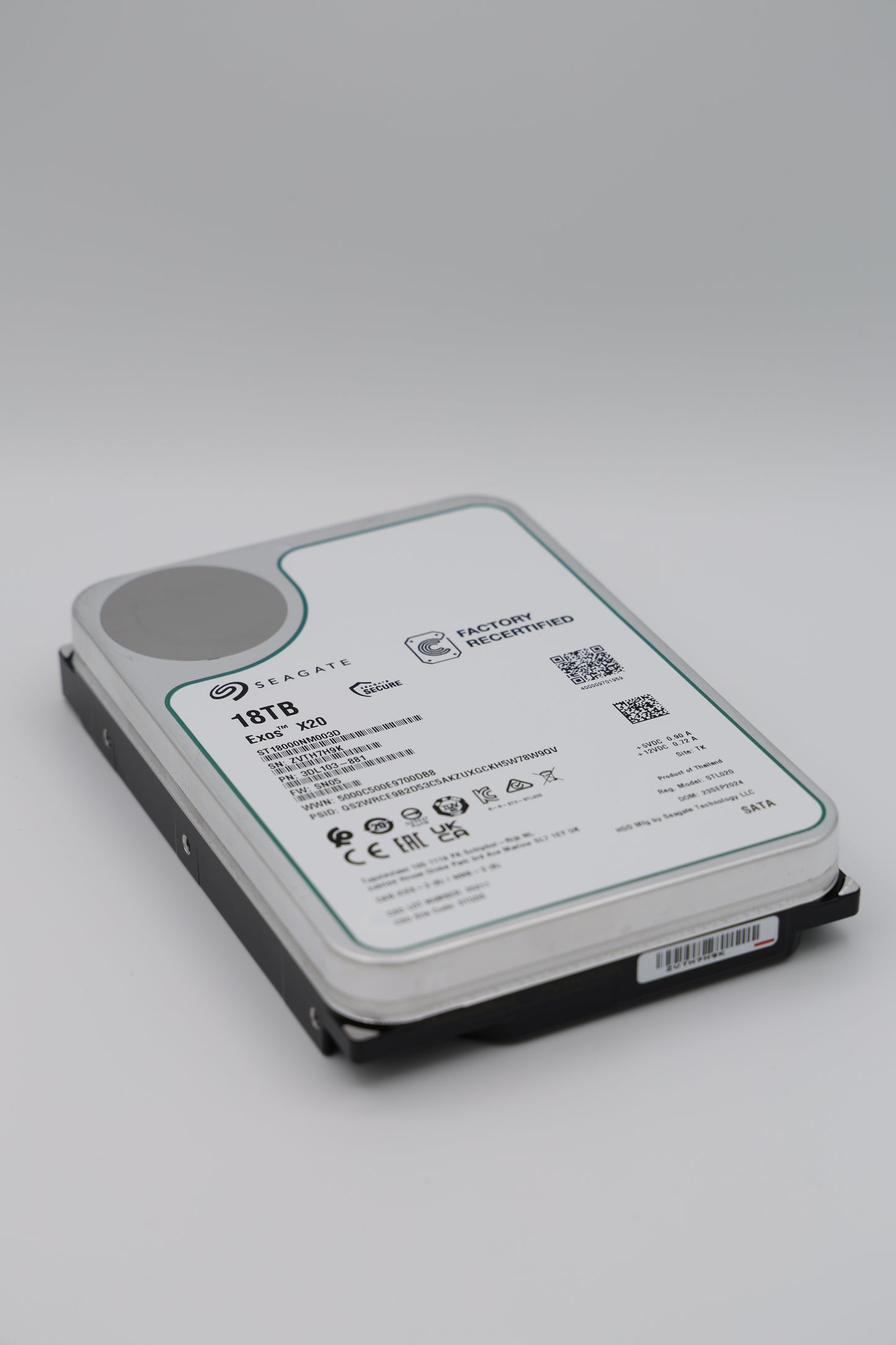 Seagate Exos X20 18 TB SATA Recertified Hard Drive