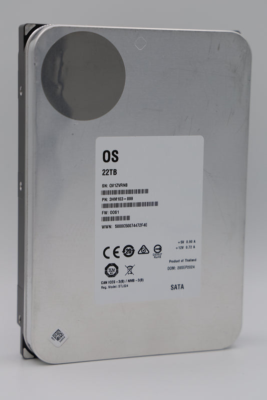 Seagate Exos X22 22 TB SATA White Label Hard Drive