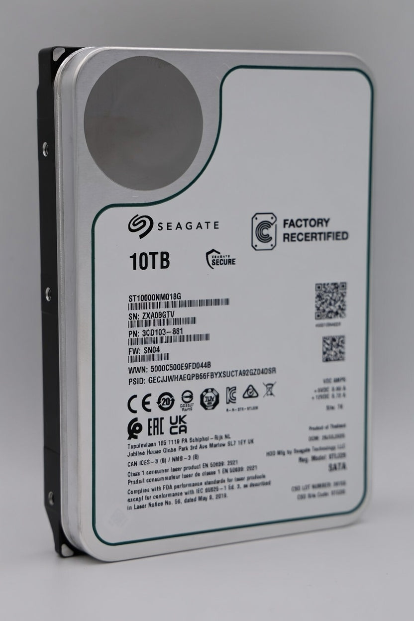 Seagate Exos X18 10 TB SATA Recertified Hard Drive - ST10000NM018G