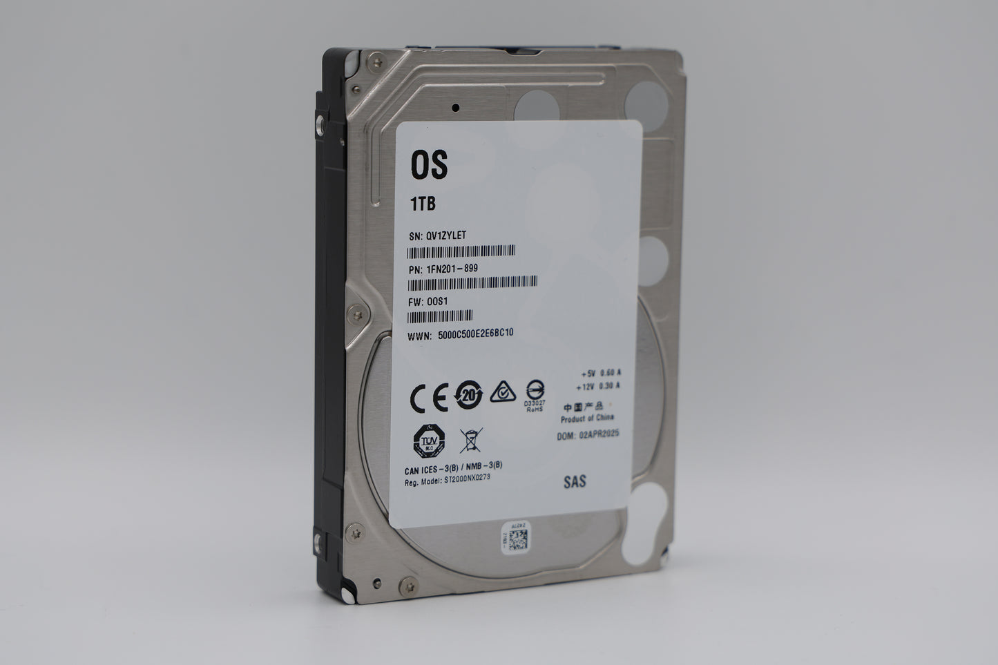 1 TB SAS 2,5” Enterprise White Label Hard Drive - XX1000NX0333