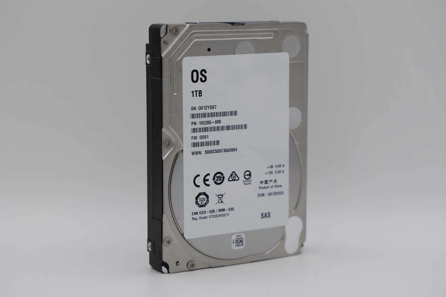 1 TB SAS 2,5” Enterprise White Label Hard Drive - XX1000NX0453
