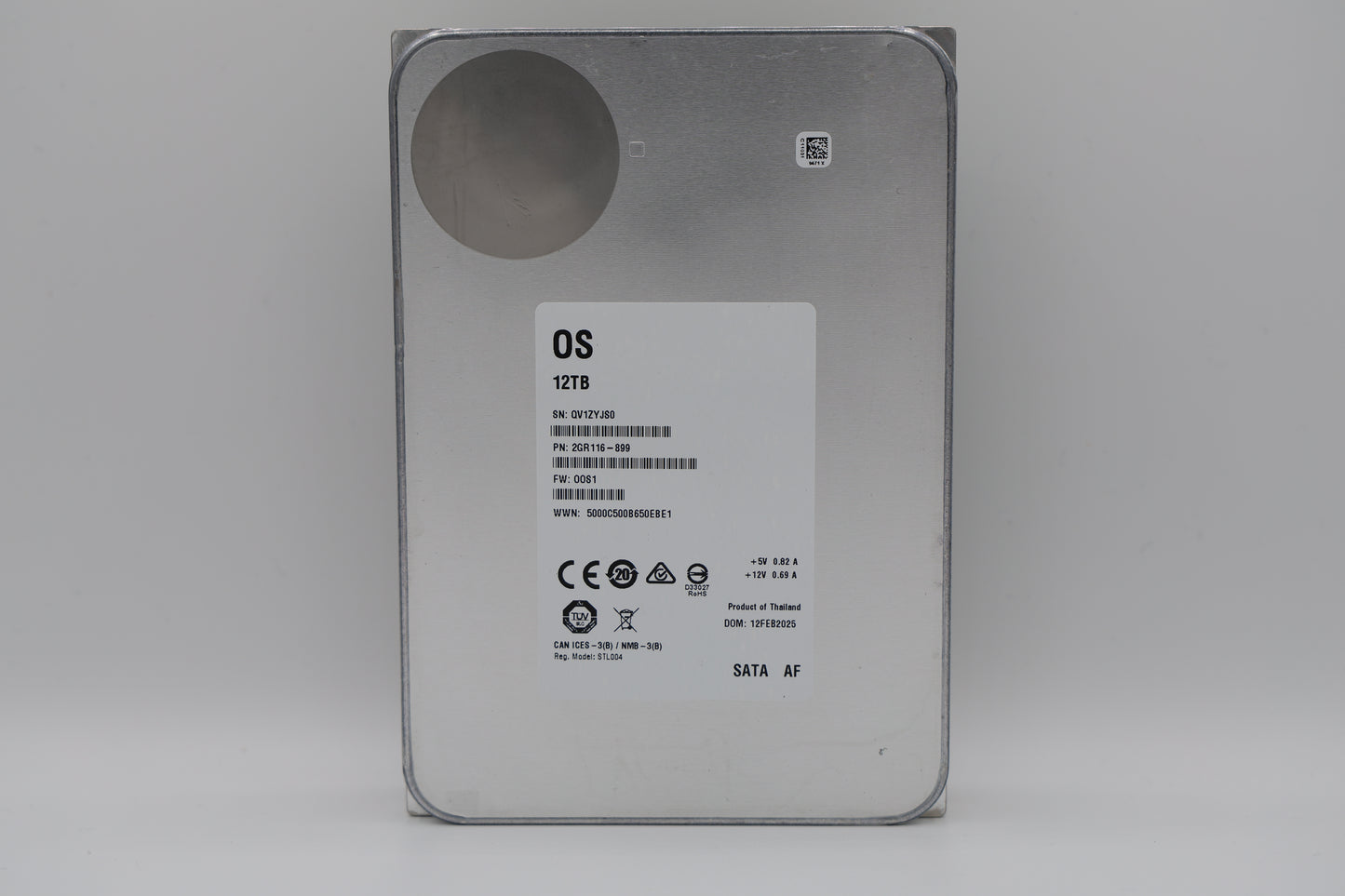 12 TB SATA 3,5” Desktop White Label Hard Drive - XX12000DM0007