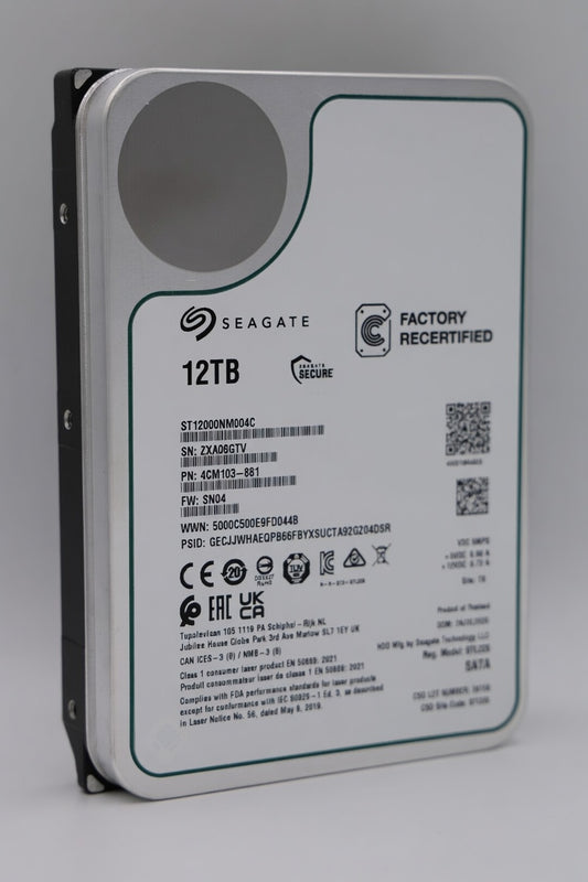 Seagate Exos 12 TB SATA Recertified Hard Drive - ST12000NM004C