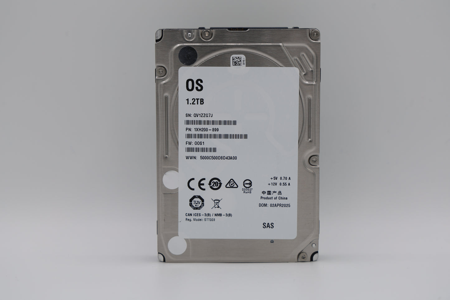 1,2 TB SAS 2,5” Mission Critical White Label Hard Drive - XX1200MM0009