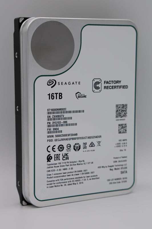 Seagate Exos 16 TB SATA Recertified Hard Drive - ST16000NM002C