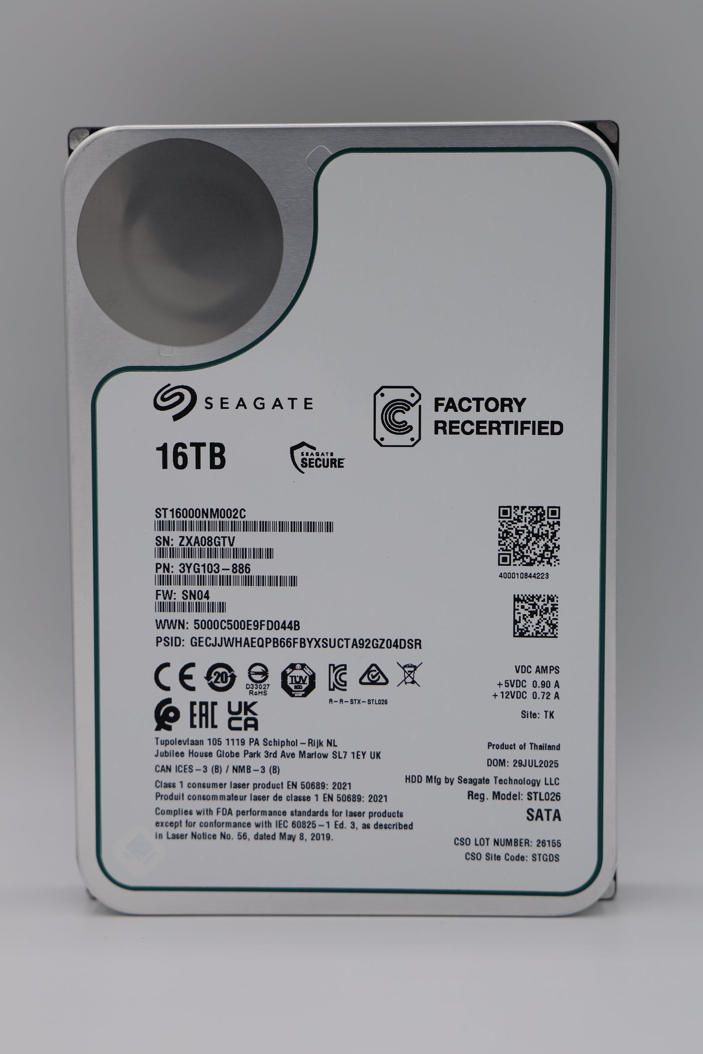 Seagate Exos 16 TB SATA Recertified Hard Drive - ST16000NM002C
