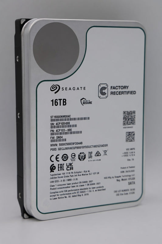 Seagate Exos 16 TB SATA Recertified Hard Drive - ST16000NM004C