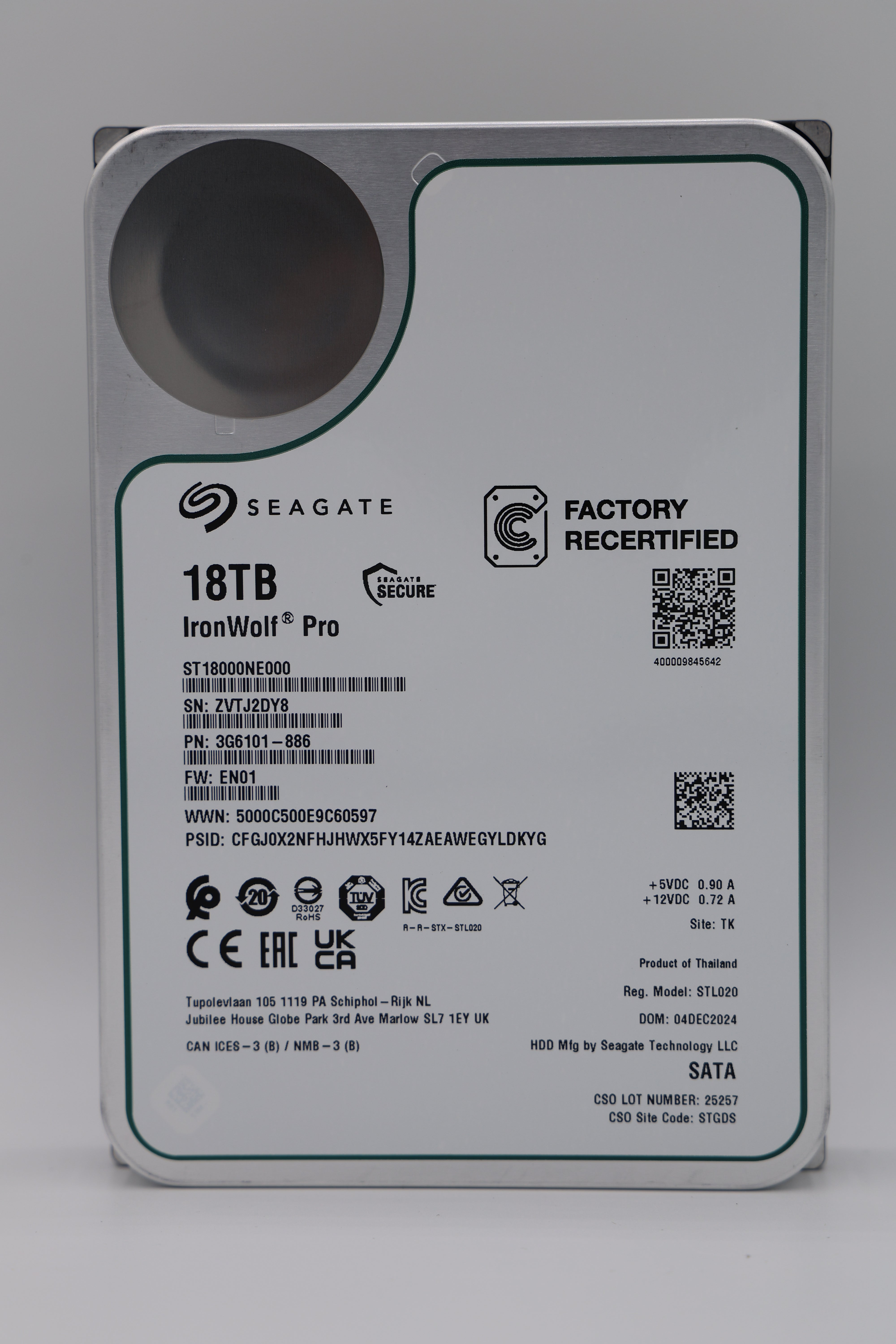 外付けハードディスク・ドライブ Seagate IronWolf Pro 18TB HDD 外
