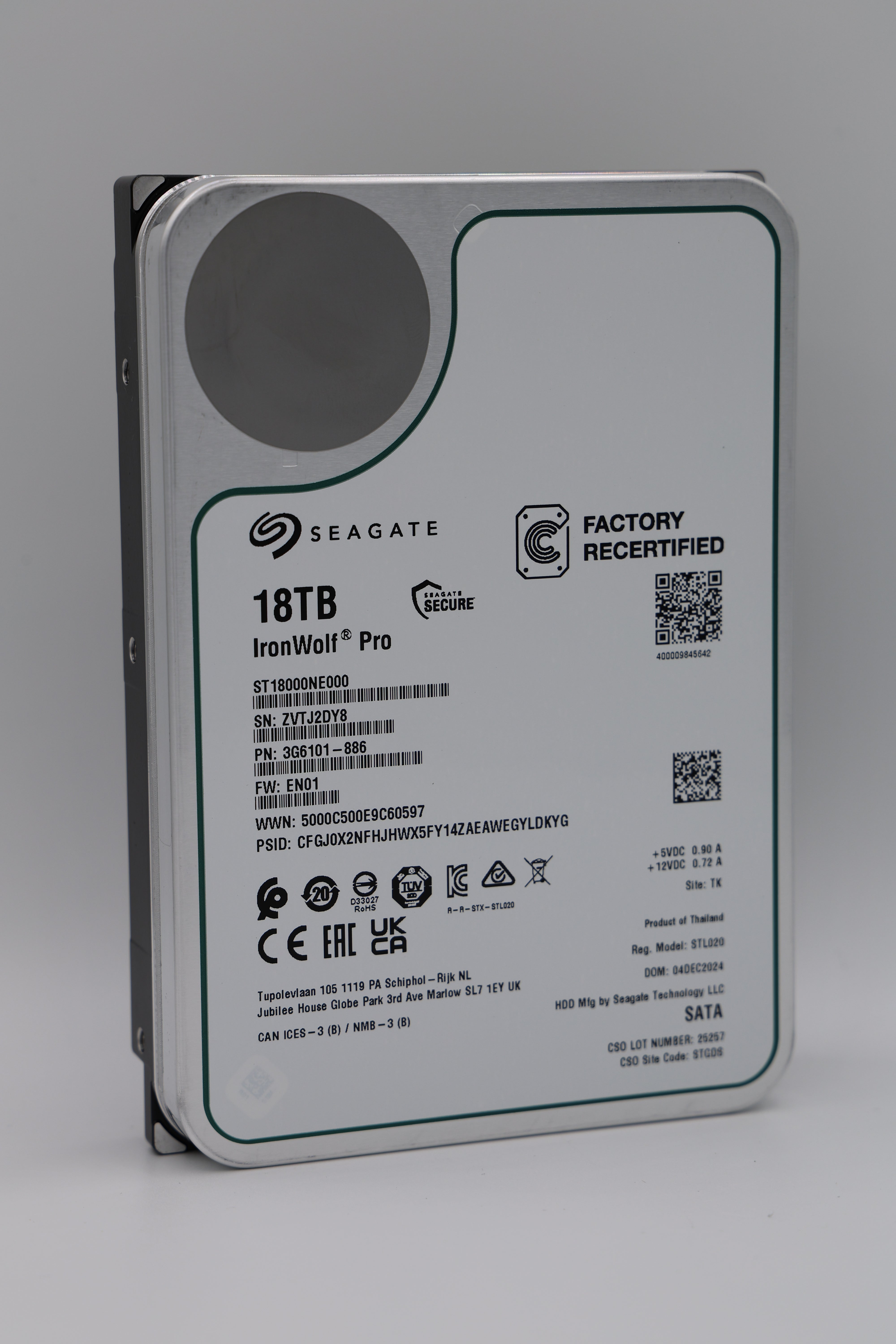 内蔵型ハードディスクドライブ Seagate IronWolf Pro 18TB HDD Seagate IronWolf Pro 18TB 7200RPM SATA 6Gb/s 3.5