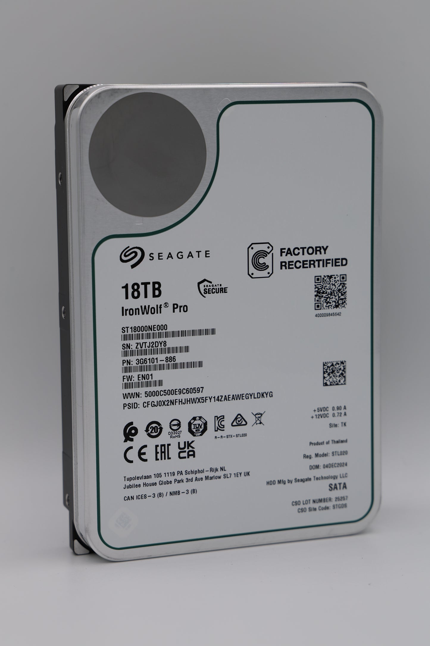 Seagate IronWolf Pro 18 TB SATA Recertified Hard Drive - ST18000NE000
