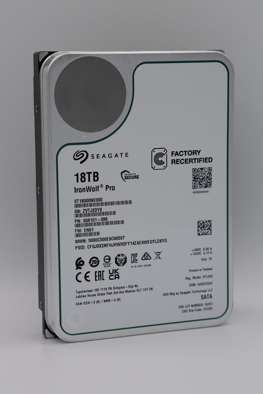 Seagate IronWolf Pro 18 TB SATA Recertified Hard Drive - ST18000NE000