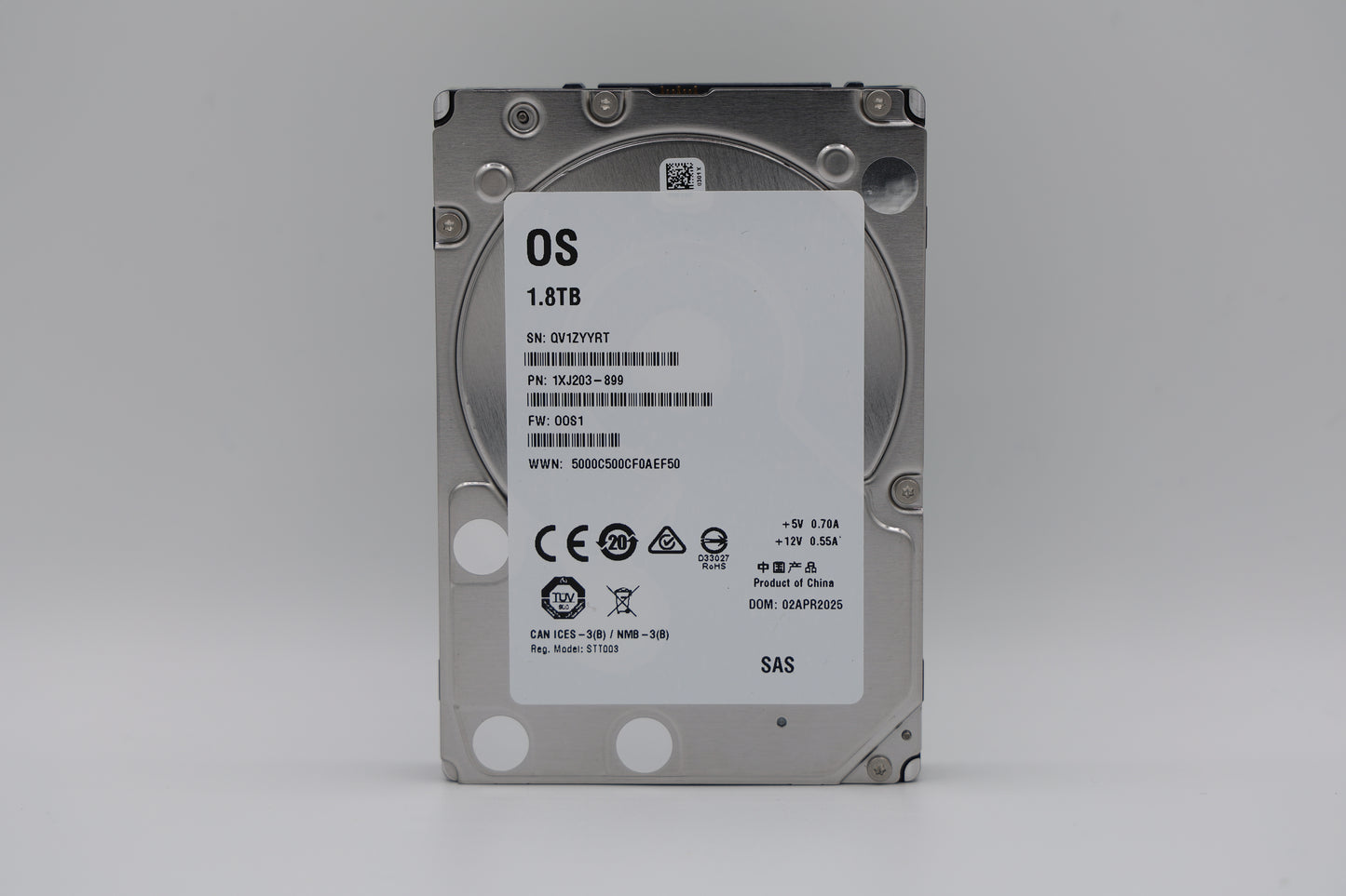 1,8 TB SAS 2,5” Mission Critical White Label Hard Drive - XX1800MM0129