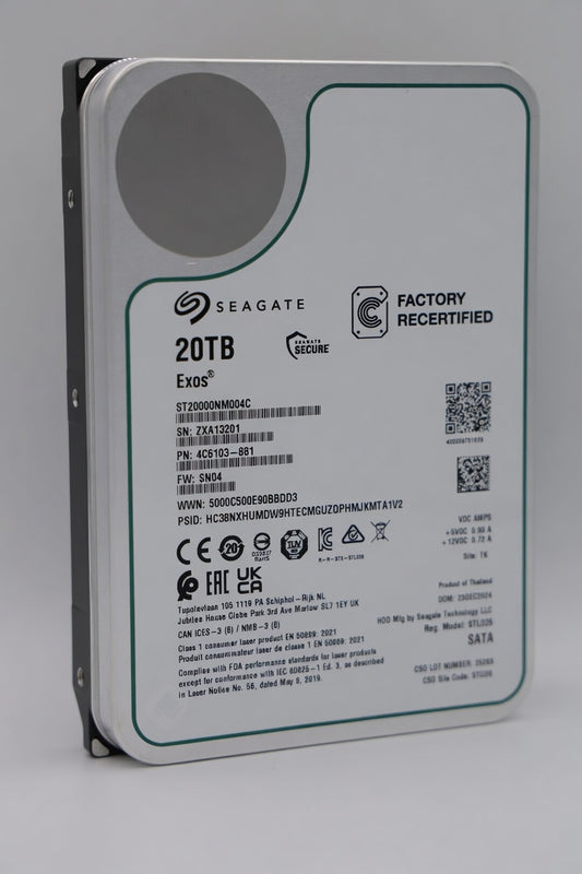 Seagate Exos 20 TB SATA Recertified Hard Drive - ST20000NM004C