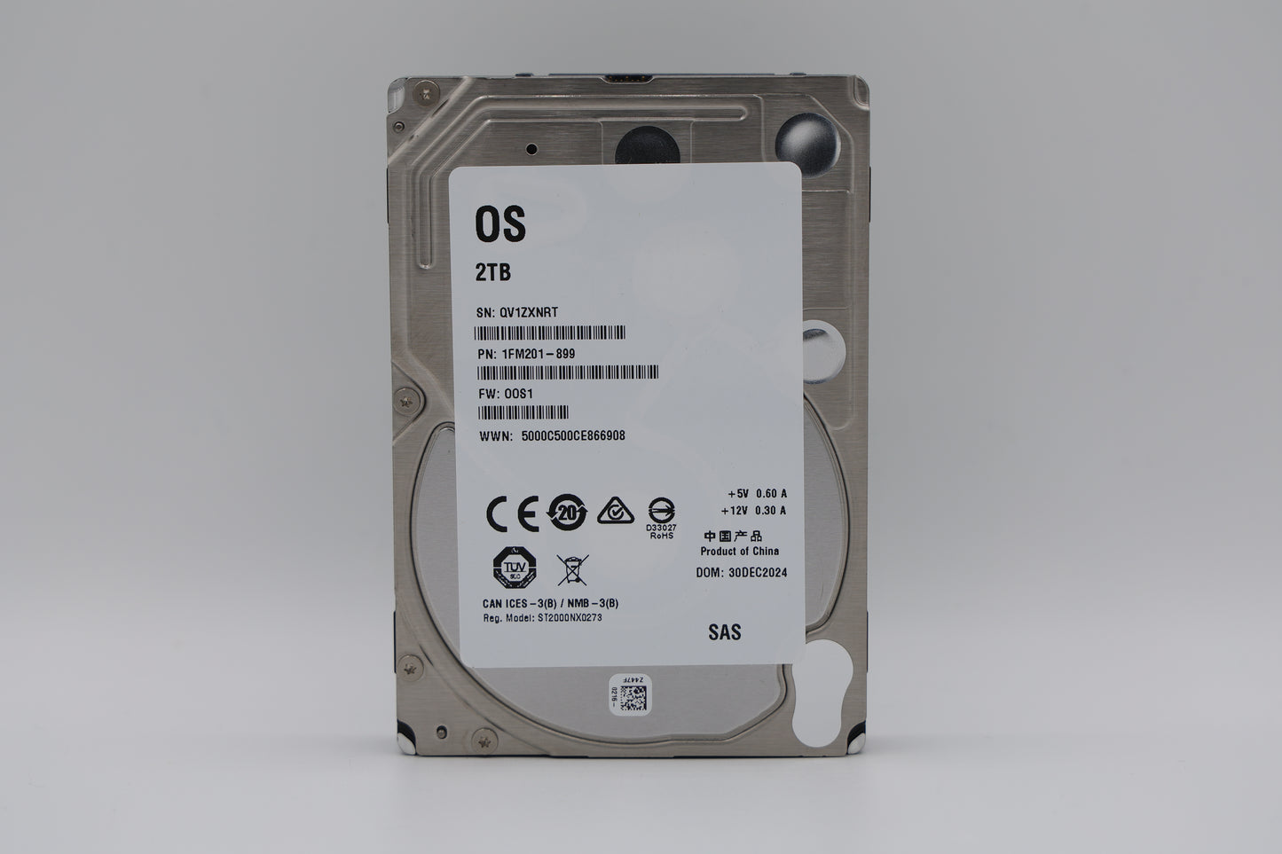 2 TB SAS 2,5” Enterprise White Label Hard Drive - XX2000NX0273