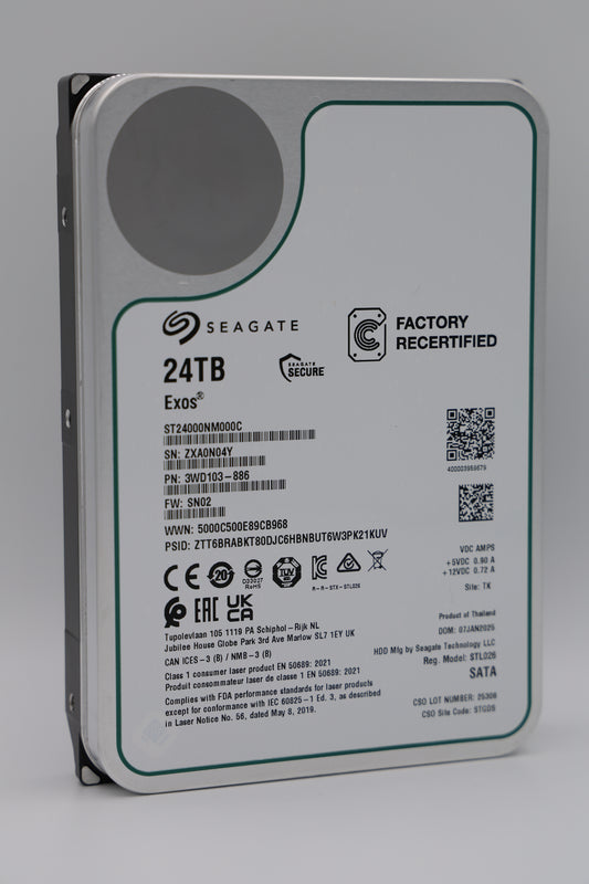 Seagate Exos 24 TB SATA Recertified Hard Drive - ST24000NM000C