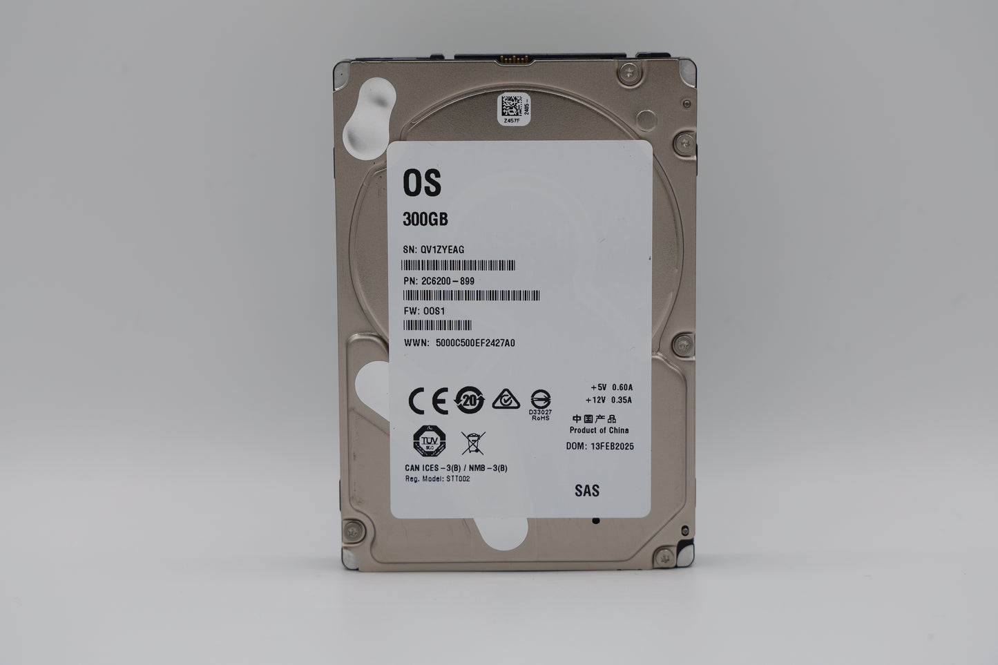 300 GB SAS 2,5” Mission Critical White Label Hard Drive - XX300MM0048
