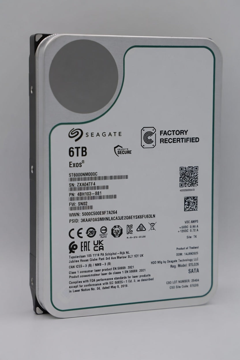 Seagate Exos 6 TB SATA Recertified Hard Drive - ST6000NM000C