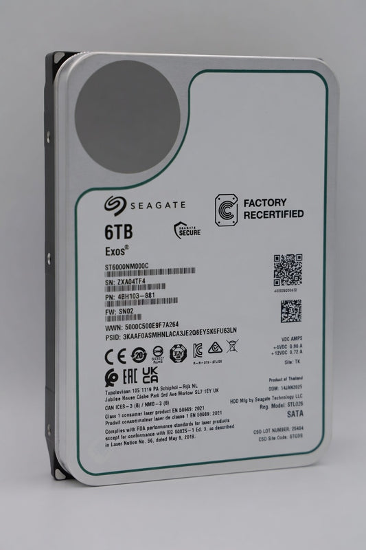 Seagate Exos 6 TB SATA Recertified Hard Drive - ST6000NM000C