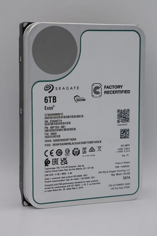 Seagate Exos 6 TB SATA Recertified Hard Drive - ST6000NM001C