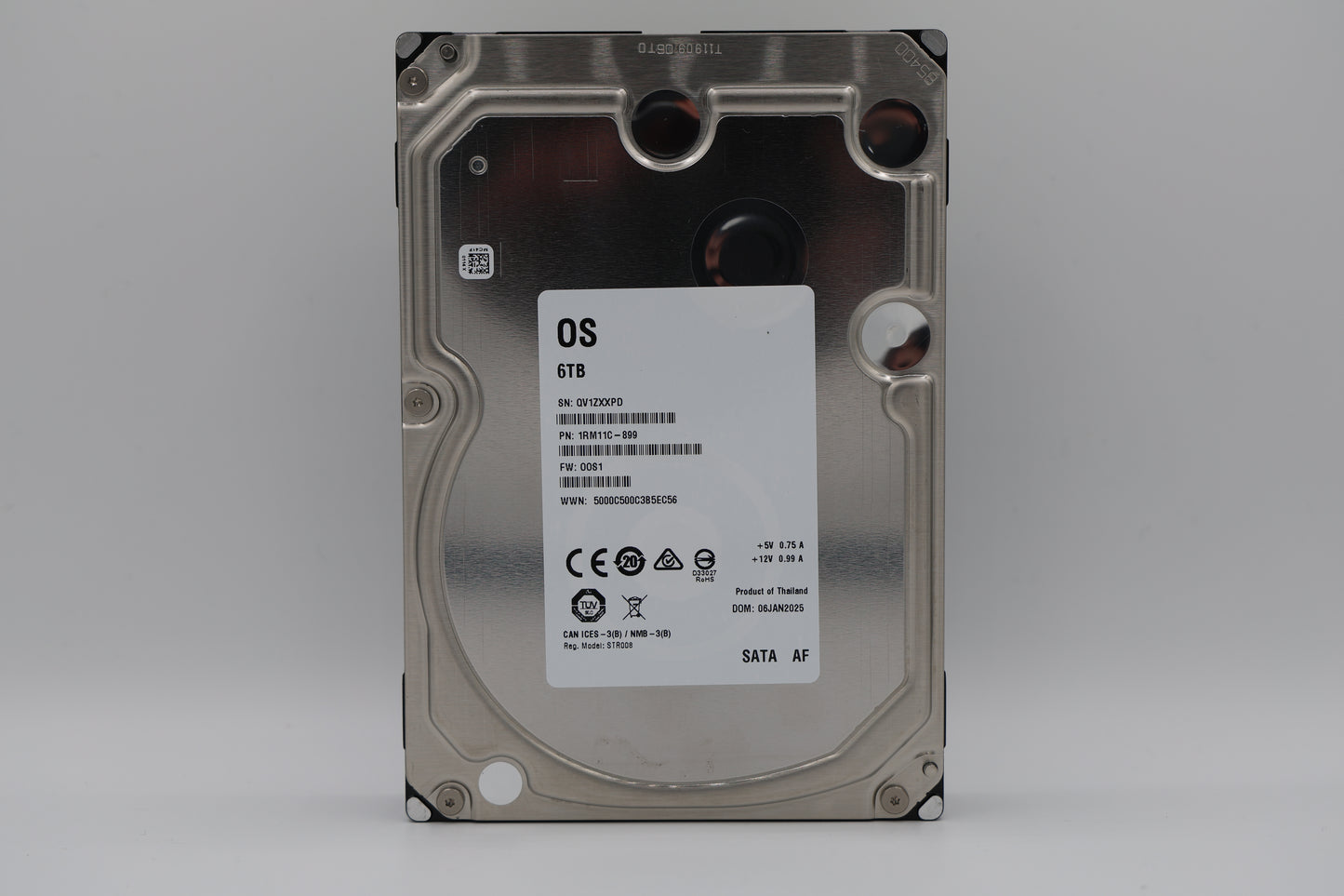 6 TB SATA 3,5” Enterprise White Label Hard Drive - XX6000NM0065