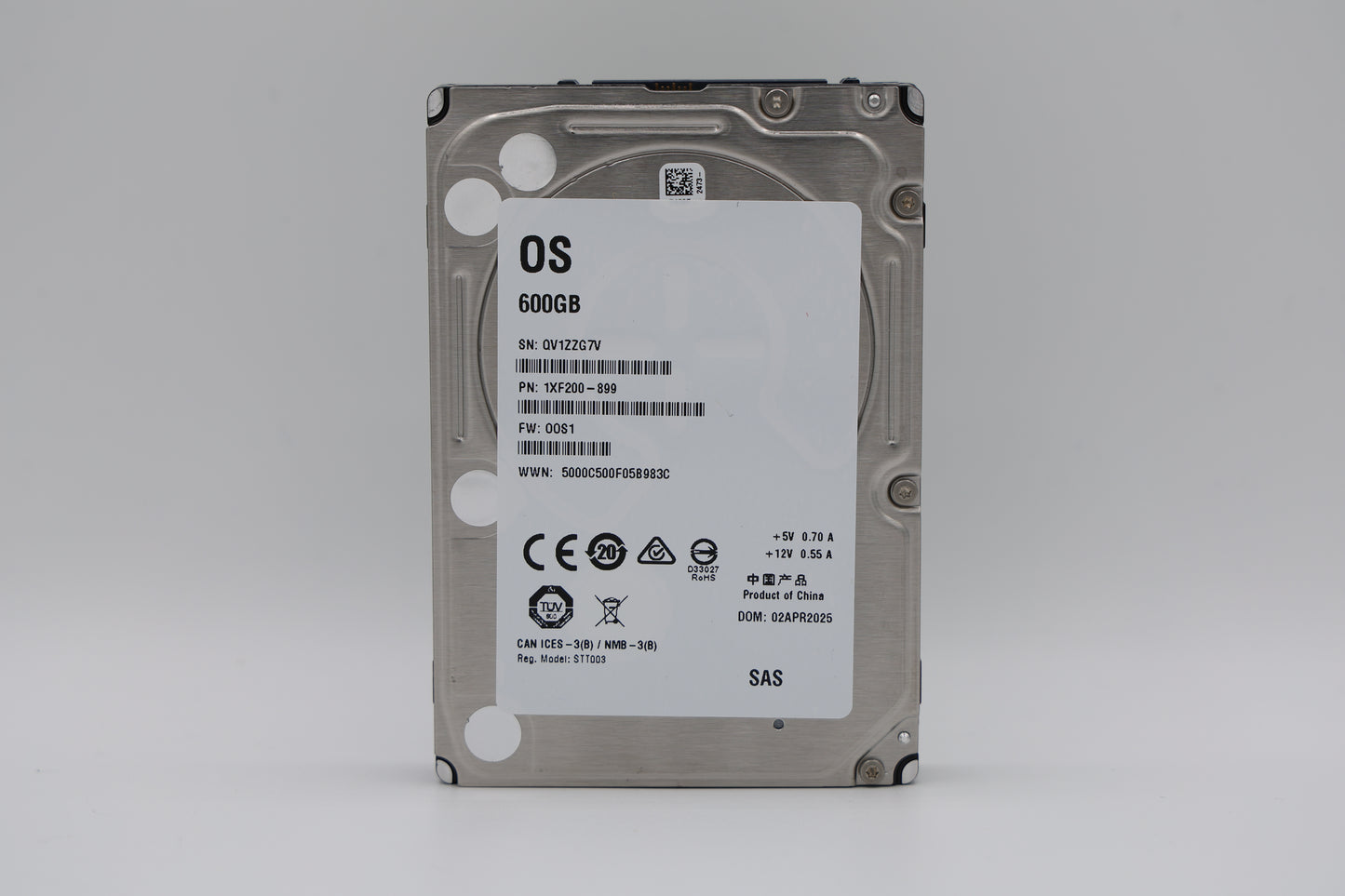 600 GB SAS 2,5” Mission Critical White Label Hard Drive - XX600MM0009
