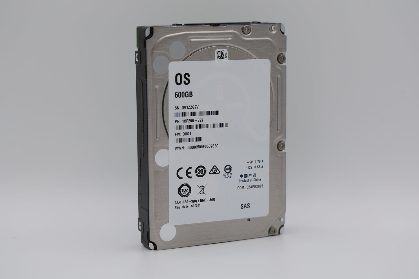 600 GB SAS 2,5” Mission Critical White Label Hard Drive - XX600MM0009