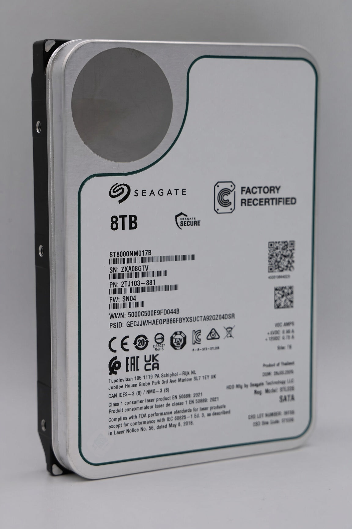 Seagate Exos 7E10 8 TB SATA Recertified Hard Drive - ST8000NM017B
