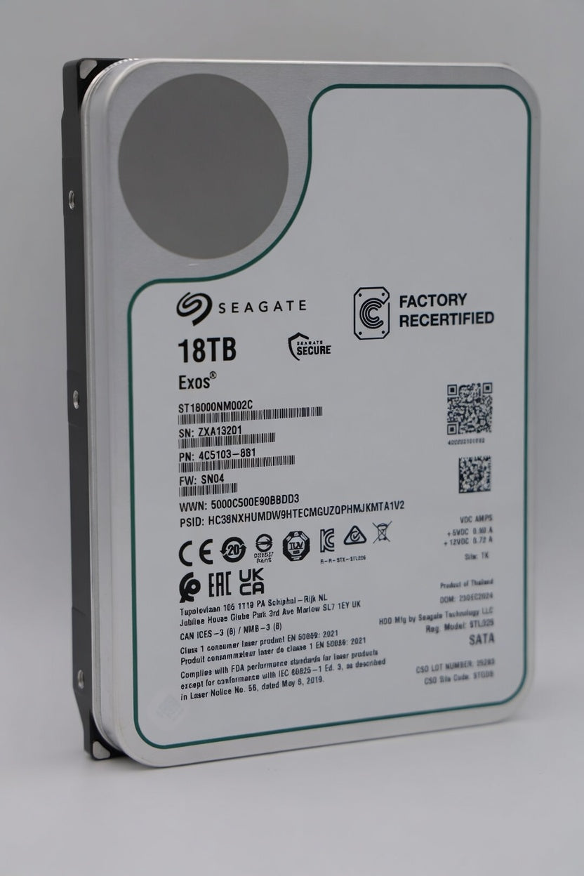 Seagate Exos 18 TB SATA Recertified Hard Drive - ST18000NM002C